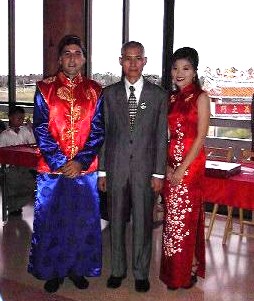 with Ping's father