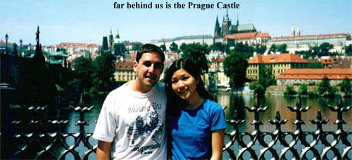 far behind us is the Prague Castle