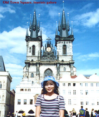 Old Town Square, tourists galore