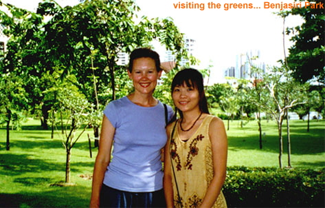visiting the greens... Benjasiri Park